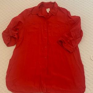Chico’s Red blouse. Size 1 ( about Medium/ Large)